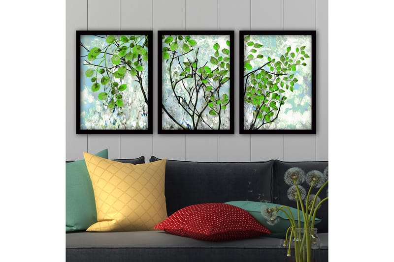 Decorative Framed Painting (3 Pieces) 35x45 - Canvastavlor