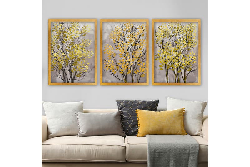 Decorative Framed Painting (3 Pieces) 35x45 - Canvastavlor