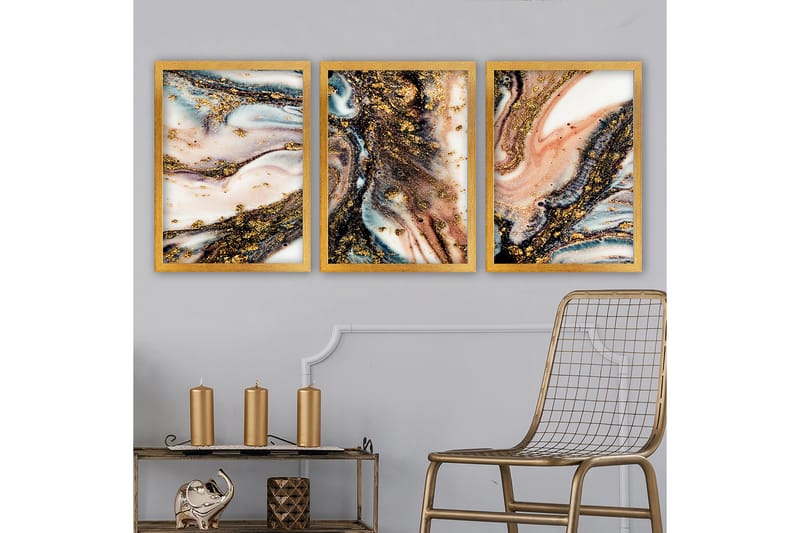 Decorative Framed Painting (3 Pieces) 35x45 - Canvastavlor