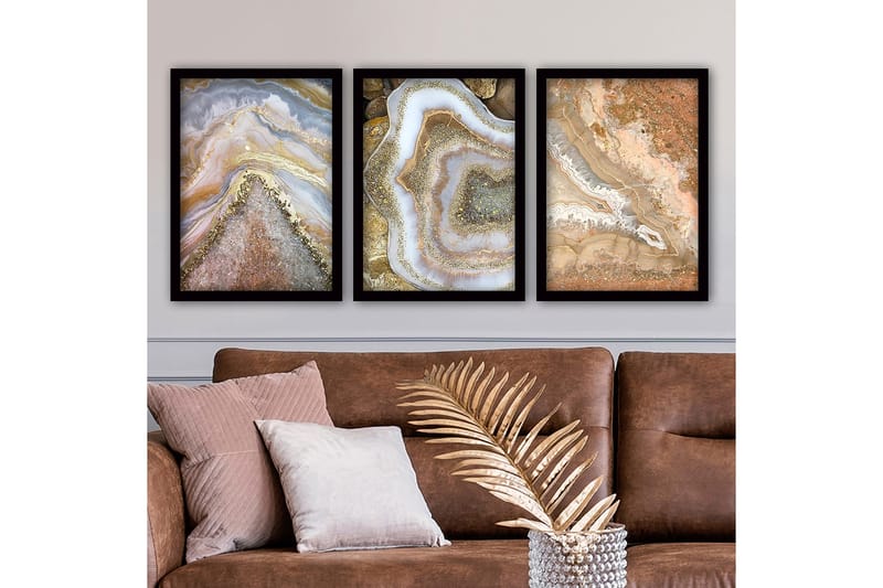 Decorative Framed Painting (3 Pieces) 35x45 - Canvastavlor