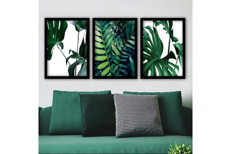 Decorative Framed Painting (3 Pieces) 35x45 - Canvastavlor