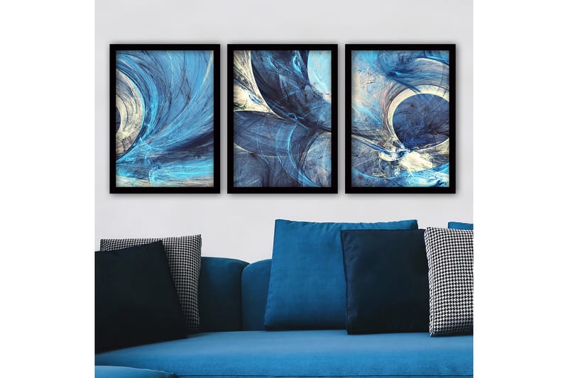 Decorative Framed Painting (3 Pieces) 35x45 - Canvastavlor