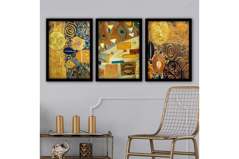 Decorative Framed Painting (3 Pieces) 35x45 - Canvastavlor