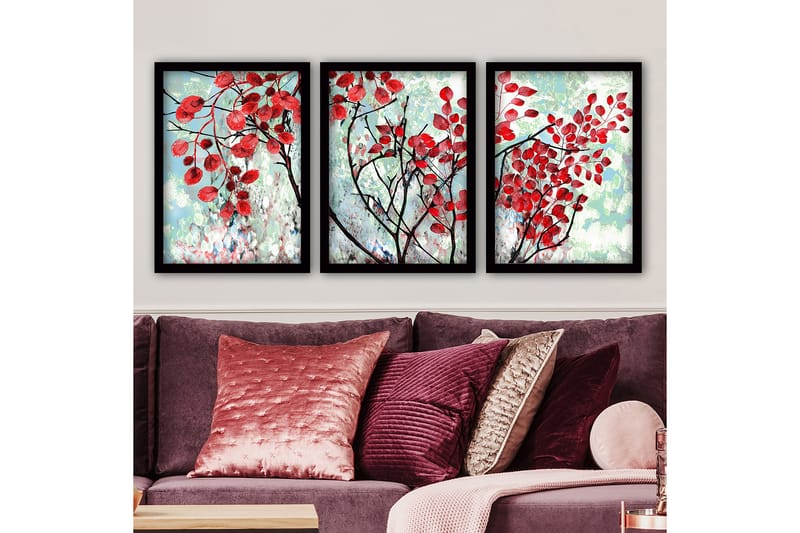 Decorative Framed Painting (3 Pieces) 35x45 - Canvastavlor