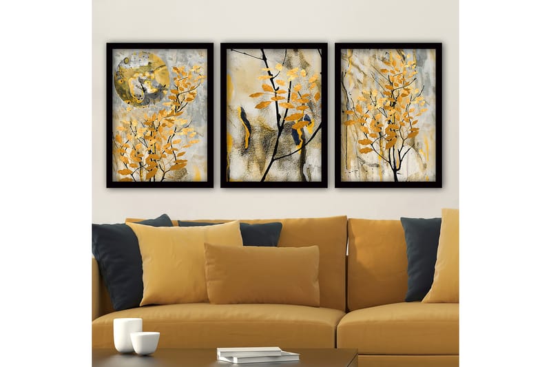 Decorative Framed Painting (3 Pieces) 35x45 - Canvastavlor