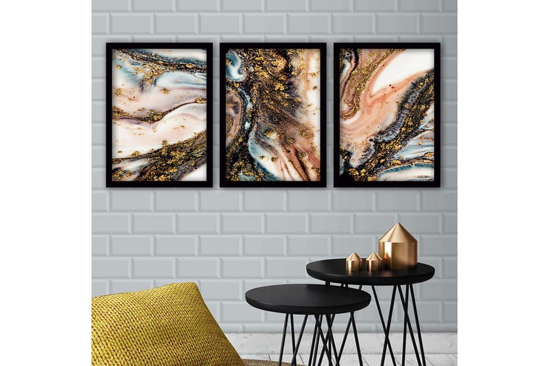 Decorative Framed Painting (3 Pieces) 35x45 - Canvastavlor