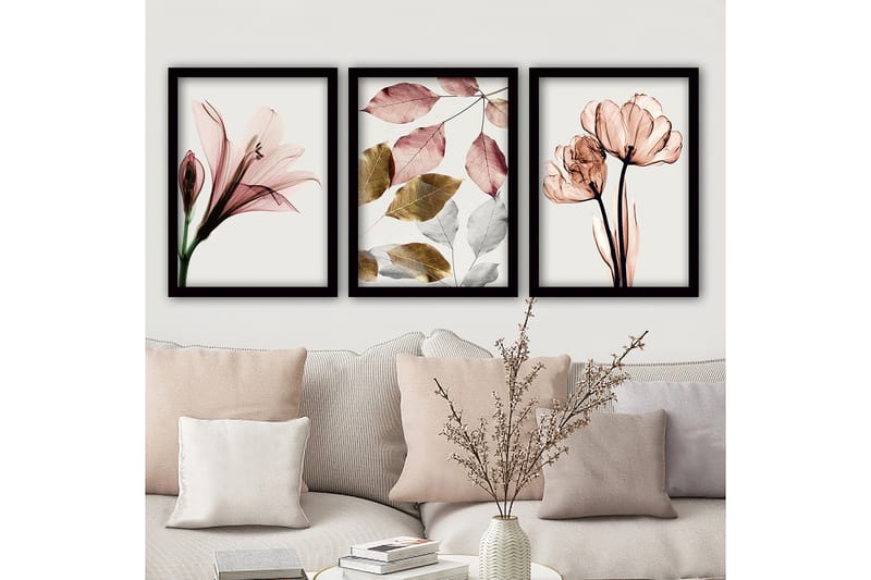 Decorative Framed Painting (3 Pieces) 35x45 - Canvastavlor