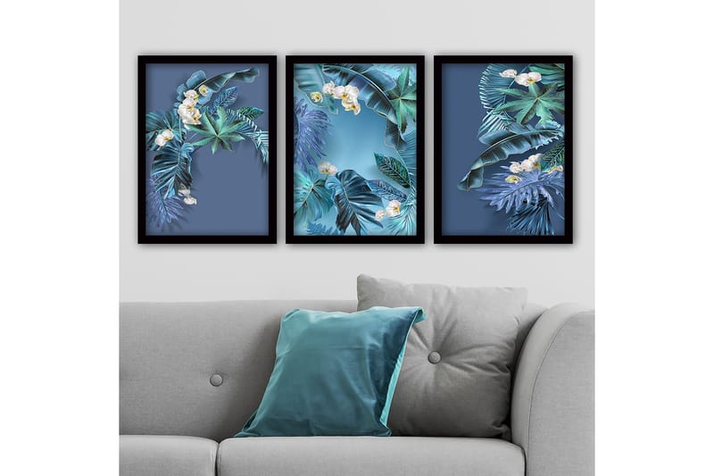 Decorative Framed Painting (3 Pieces) 35x45 - Canvastavlor