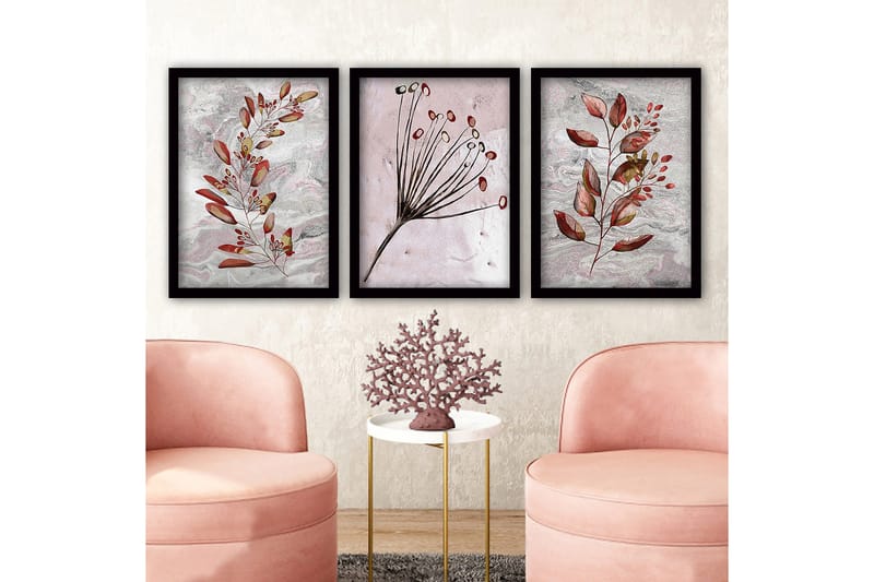 Decorative Framed Painting (3 Pieces) 35x45 - Canvastavlor