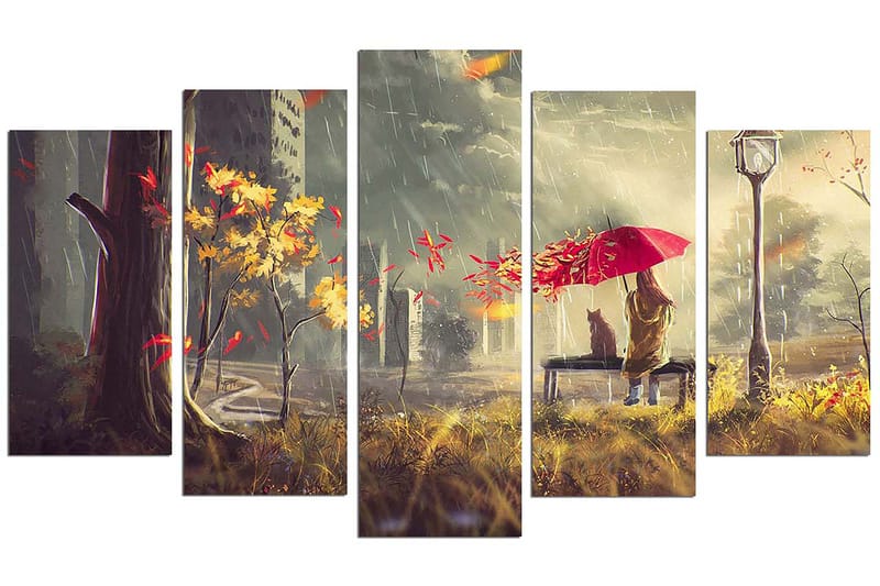 Decorative MDF Painting (5 Pieces) 20x60 - Canvastavlor