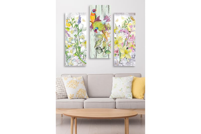 Decorative MDF Painting (3 Pieces) 20x50 - Canvastavlor