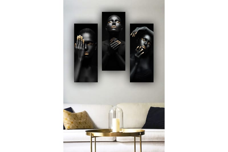 Decorative MDF Painting (3 Pieces) 20x50 - Inredning - Tavlor & konst - Canvastavlor