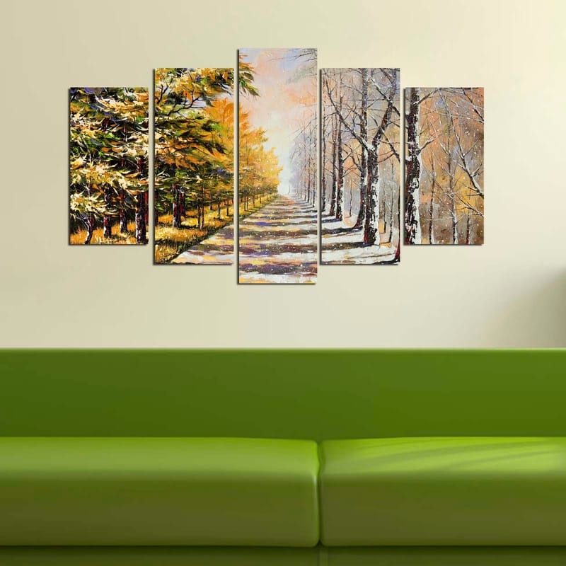 Decorative MDF Painting (5 Pieces) 20x60 - Inredning - Tavlor & konst - Canvastavlor