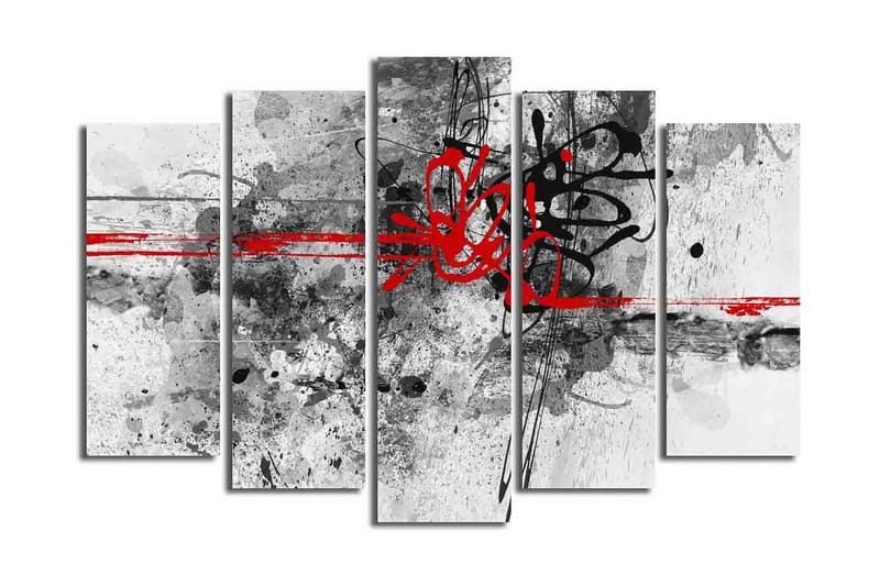 Dekorativ Canvasmålning 5 Delar - Flerfärgad - Inredning - Tavlor & konst - Canvastavlor