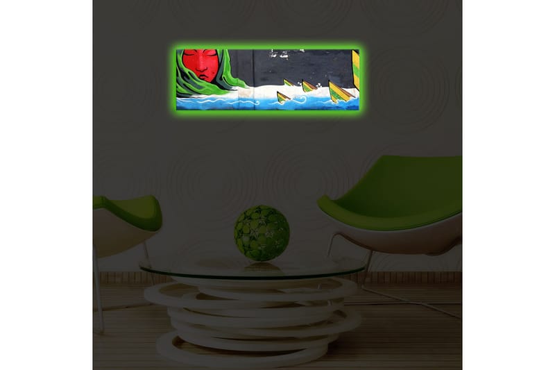 Dekorativ Canvasmålning LED-belysning - Flerfärgad - Inredning - Tavlor & konst - Canvastavlor
