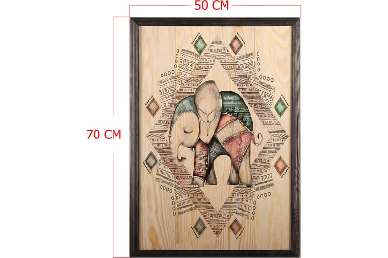 Dekorativ inramad målning  50x70 cm - Flerfärgad - Canvastavlor