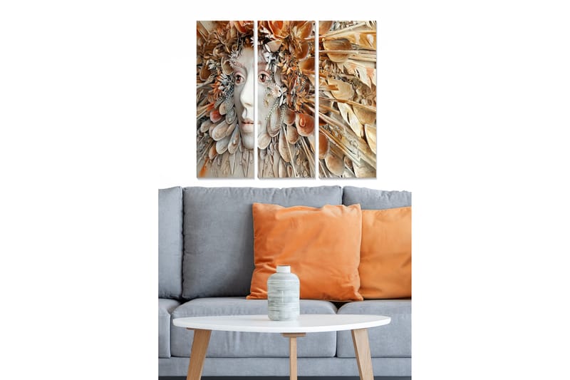 Tavla Abstract 3-pack Flerfärgad - 20x50 cm - Inredning - Tavlor & konst - Canvastavlor