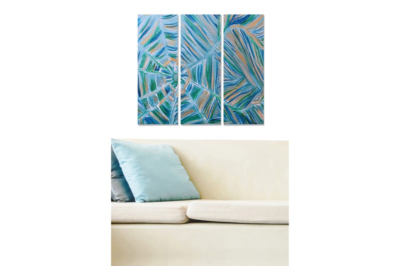 Tavla Abstract 3-pack Flerfärgad - 20x50 cm - Inredning - Tavlor & konst - Canvastavlor