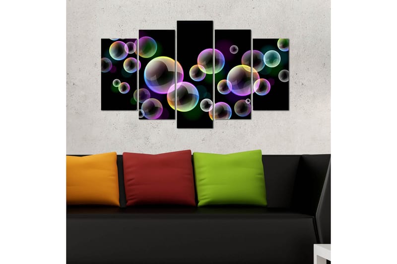 Tavla Abstract 5-pack Flerfärgad - 20x60 cm - Inredning - Tavlor & konst - Canvastavlor