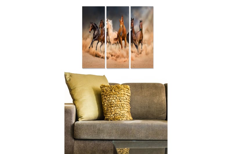 Tavla Animal 3-pack Flerfärgad - 20x50 cm - Inredning - Tavlor & konst - Canvastavlor