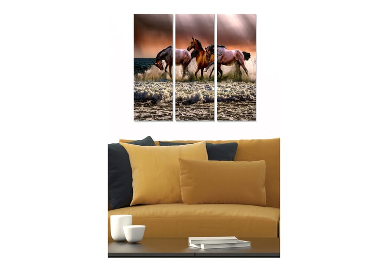 Tavla Animal 3-pack Flerfärgad - 20x50 cm - Inredning - Tavlor & konst - Canvastavlor