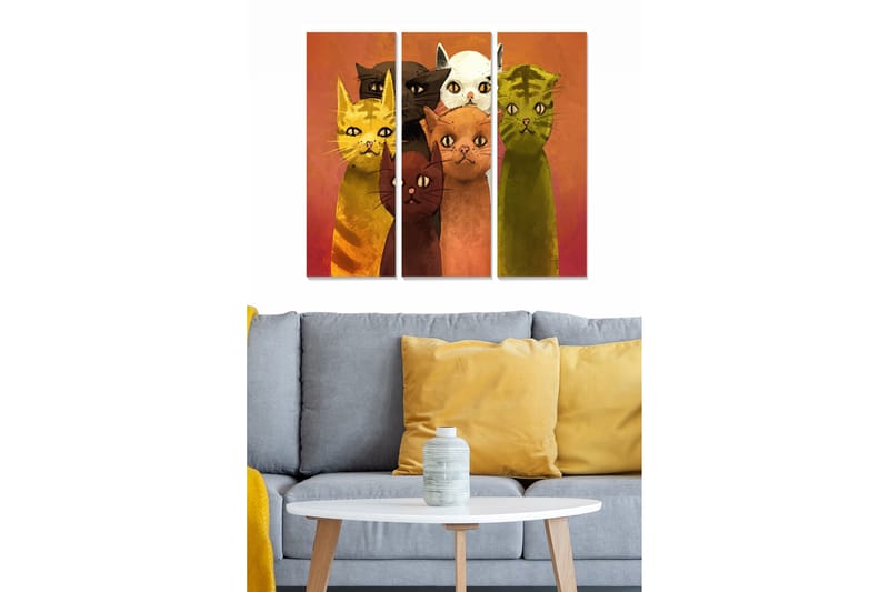 Tavla Animal 3-pack Flerfärgad - 20x50 cm - Inredning - Tavlor & konst - Canvastavlor