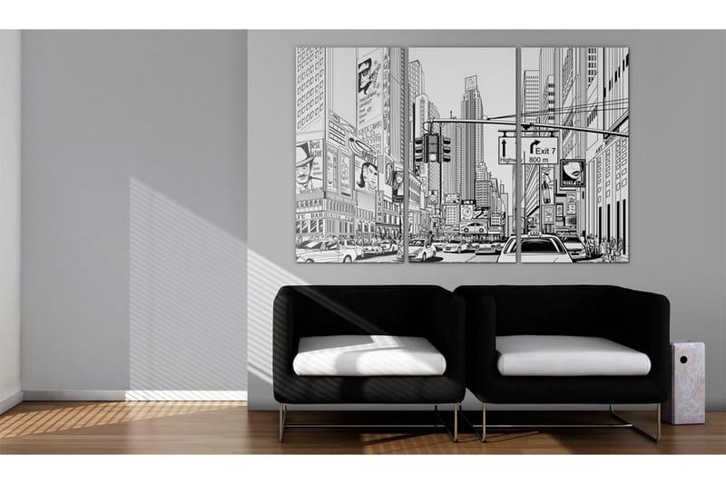 Tavla Black & White Comic Style 120x80 - Artgeist sp. z o. o. - Canvastavlor