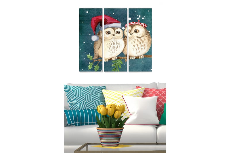 Tavla Christmas 3-pack Flerfärgad - 20x50 cm - Inredning - Tavlor & konst - Canvastavlor