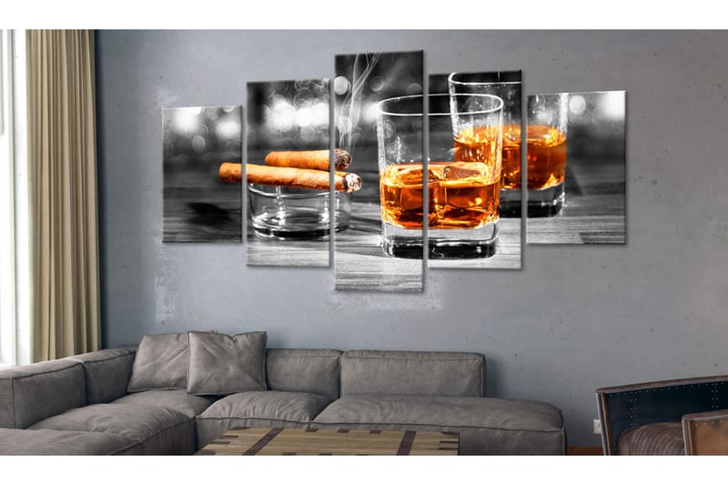 Tavla Cigars And Whiskey 100x50 - Artgeist sp. z o. o. - Canvastavlor