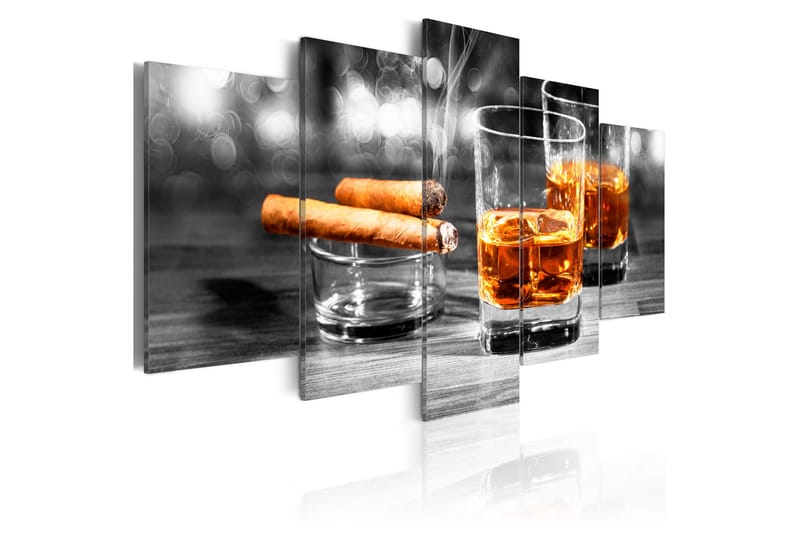 Tavla Cigars And Whiskey 100x50 - Artgeist sp. z o. o. - Canvastavlor