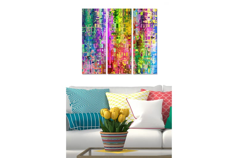 Tavla Colorful 3-pack Flerfärgad - 20x50 cm - Canvastavlor