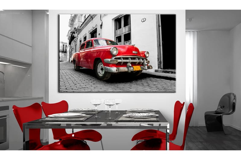 Tavla Cuban Classic Car (Red) 120x80 - Artgeist sp. z o. o. - Inredning - Tavlor & konst - Canvastavlor