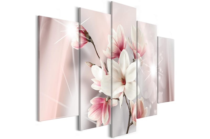 Tavla Dazzling Magnolias 5 Parts Wide 200x100 - Artgeist sp. z o. o. - Inredning - Tavlor & konst - Canvastavlor