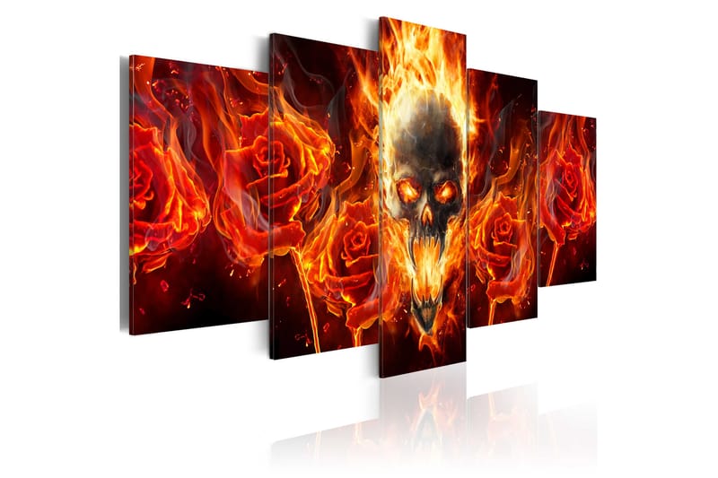 Tavla Fiery Skull 200x100 - Artgeist sp. z o. o. - Inredning - Tavlor & konst - Canvastavlor