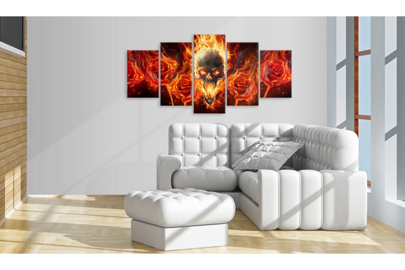 Tavla Fiery Skull 200x100 - Artgeist sp. z o. o. - Inredning - Tavlor & konst - Canvastavlor