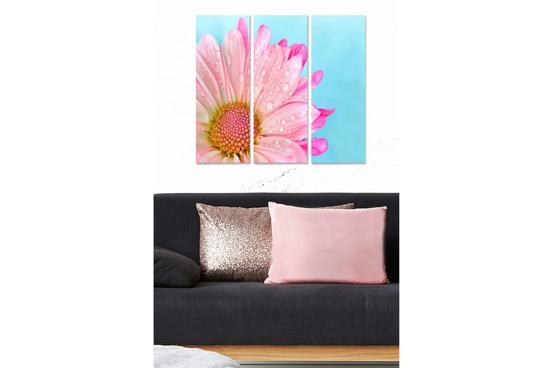 Tavla Floral 3-pack Flerfärgad - 20x50 cm - Inredning - Tavlor & konst - Canvastavlor