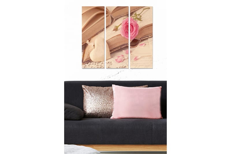 Tavla Love 3-pack Flerfärgad - 20x50 cm - Inredning - Tavlor & konst - Canvastavlor