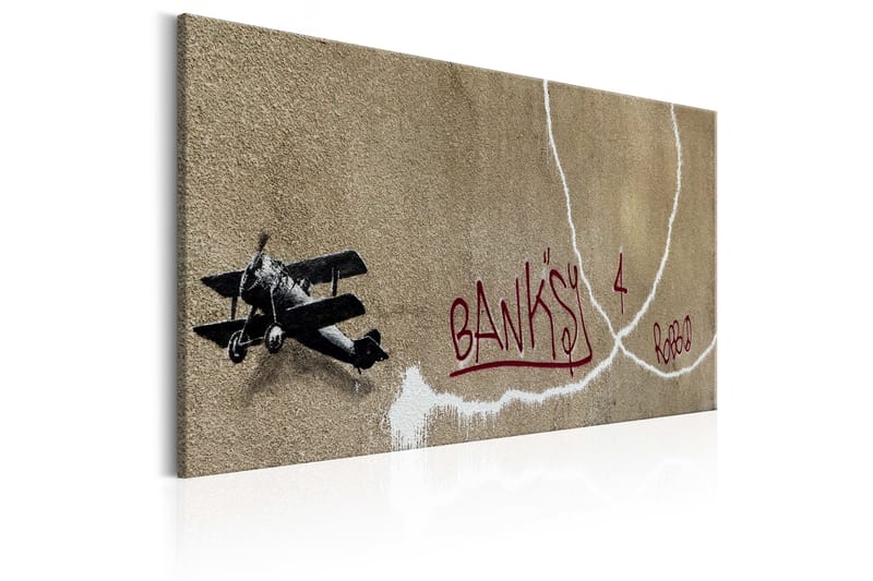 Tavla Love Plane by Banksy 120x80 - Artgeist sp. z o. o. - Inredning - Tavlor & konst - Canvastavlor