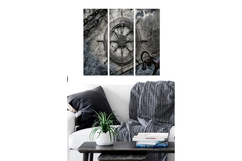 Tavla Nautical 3-pack Flerfärgad - 20x50 cm - Inredning - Tavlor & konst - Canvastavlor