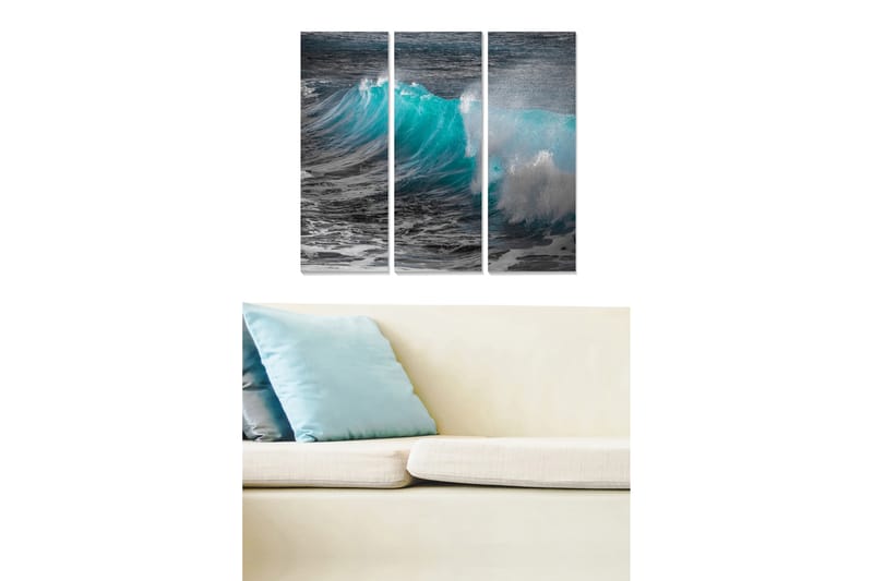 Tavla Nautical 3-pack Flerfärgad - 20x50 cm - Inredning - Tavlor & konst - Canvastavlor