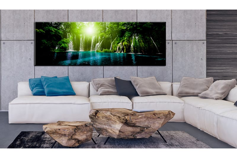 Tavla Sapphire Lake 120x40 - Artgeist sp. z o. o. - Inredning - Tavlor & konst - Canvastavlor