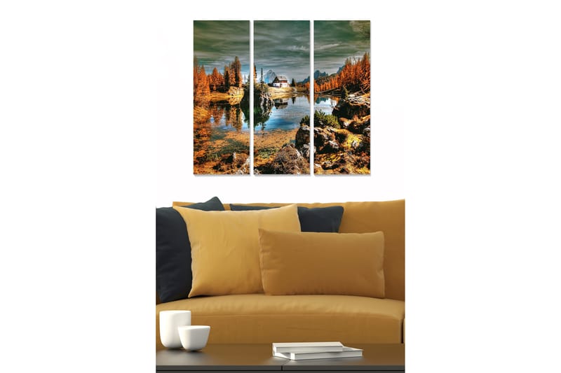 Tavla Scenic 3-pack Flerfärgad - 20x50 cm - Canvastavlor