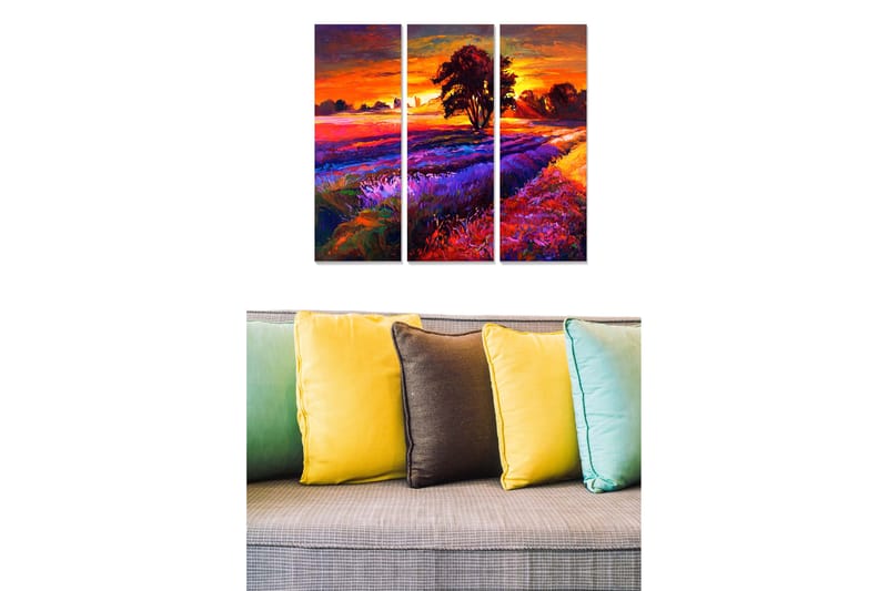 Tavla Scenic 3-pack Flerfärgad - 20x50 cm - Canvastavlor