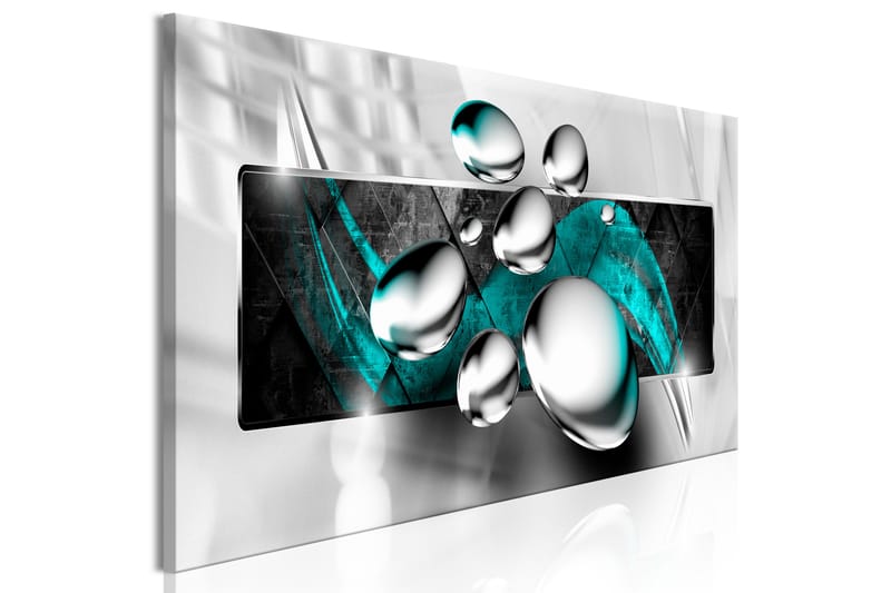 Tavla Shiny Stones (1 Part) Narrow Turquoise 150x50 - Artgeist sp. z o. o. - Canvastavlor