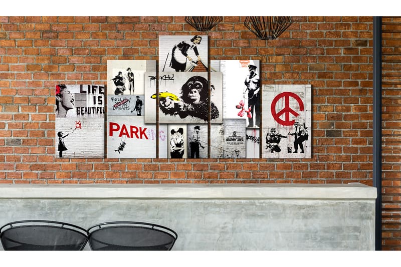 Tavla Street Crimes Banksy Art 200x100 - Artgeist sp. z o. o. - Canvastavlor