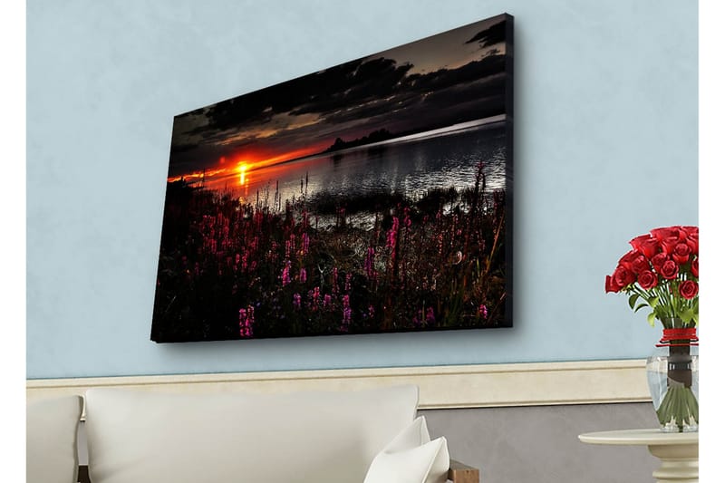 Väggdekor LED-belysning Canvas Målning - Canvastavlor