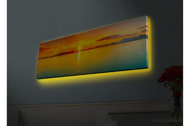 Väggdekor LED-belysning Canvas Målning - Canvastavlor