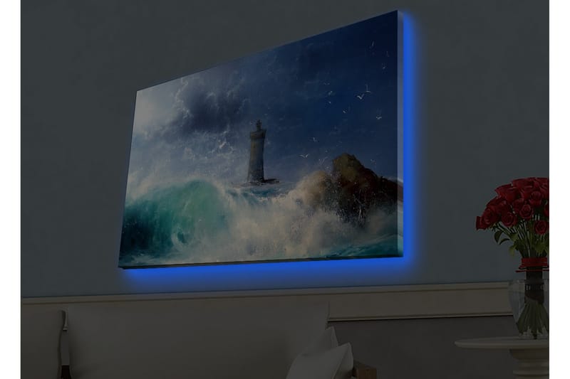 Väggdekor LED-belysning Canvas Målning - Canvastavlor