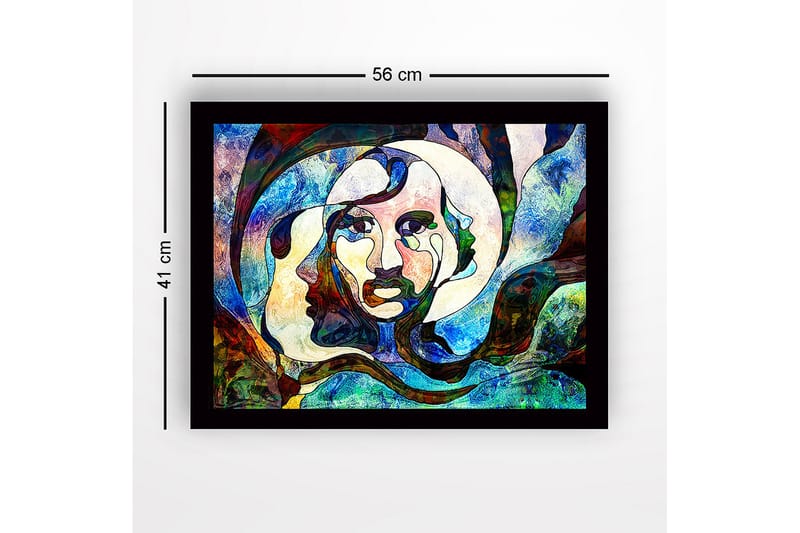 Dekorativ Inramad MDF-målning 41x56 cm - Flerfärgad - Tavlor & konst