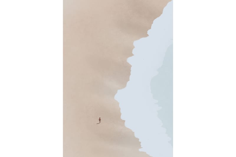 Poster Beach 70x100 cm - Beige - Posters & prints